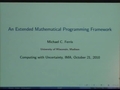 Image for An extended mathematical programming framework