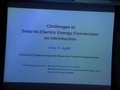 Image for Challenges in efficient and inexpensive solar-to-electric energy conversion
