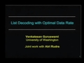 Image for List Decoding with Optimal Data Rate