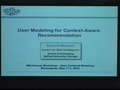 Image for User Modeling for Context-Aware Recommendation