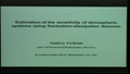 Image for Estimation of the Sensitivity of Atmospheric and Climate Models using Fluctuation-Dissipation Theorem