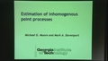 Image for Estimation of inhomogeneous point processes: Theory and applications