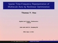 Image for Sparse time-frequency representation of multiscale data by nonlinear optimization