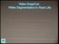 Image for A fast view of real life video segmentation and a slower view of learning dictionaries for efficient representations