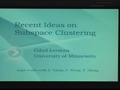 Image for Recent Ideas on Subspace Clustering