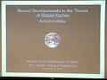 Image for Recent Developments in the Theory of Glacial Cycles