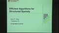 Image for Efficient Algorithms for Structured Sparsity, and Applications