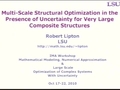 Image for Multi-scale structural optimization in the presence of uncertainty for very large composite structures