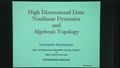 Image for High Dimensional Data: Nonlinear Dynamics and Algebraic Topology