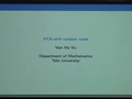 Image for Principal component analysis with random noise