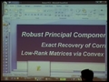 Image for Robust principal component analysis: Exact recovery of corrupted low-rank matrices via convex optimization