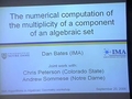 Image for The numerical computation of the multiplicity of a component of an algebraic set