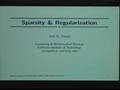 Image for Survey/Tutorial lecture - Sparsity, Regularization, and Applications