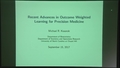 Image for Keynote: Recent advances in outcome weighted learning for precision medicine