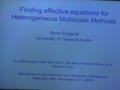 Image for Finding effective equations for heterogeneous multiscale methods