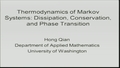 Image for Thermodynamics of Markov Systems: Dissipation, Conservation, and Phase Transition