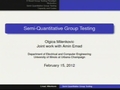 Image for Probabilistic and combinatorial models for quantized group testing