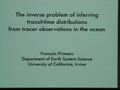 Image for The inverse problem of inferring transit-time distributions from tracer observations in the ocean