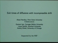 Image for Exit time problem in an incompressible flow