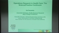 Image for Operations Research in Health Care: The Science/Practice Continuum