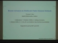 Image for Recent advances in mutliscale finite element methods