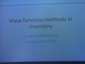 Image for Wave function methods in chemistry