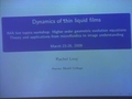 Image for Dynamics of thin liquid films