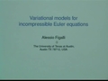 Image for Variational models for incompressible Euler equations
