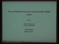 Image for The von Karman theory for incompressible elastic shells