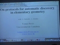 Image for On Protocols for the Automatic Discovery of Elementary Geometry Theorems