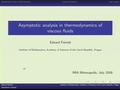 Image for Asymptotic analysis in thermodynamics of viscous fluids. Lecture 2