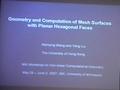Image for Geometry and Computation of Mesh Surfaces with Planar Hexagonal Faces