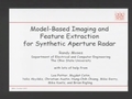 Image for Model-Based Imaging and Feature Extraction for Synthetic Aperture Radar