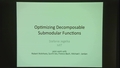 Image for Optimizing Decomposable Submodular Functions