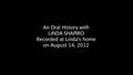 Image for An Oral History with Linda Shapiro
