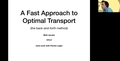 Image for A Fast Approach to Optimal Transport: The Back-and-forth Method