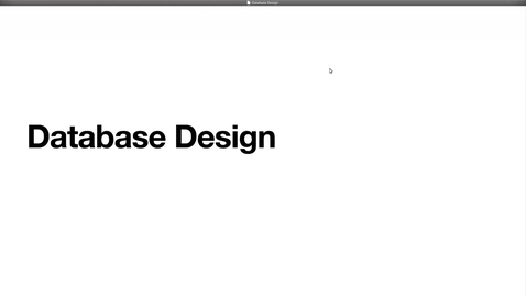 Thumbnail for entry CS2550 Database Design Intro