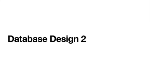 Thumbnail for entry CS2550 Database Design 2
