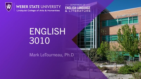 Thumbnail for ENGL 3010 VTL Fall 2022 23189