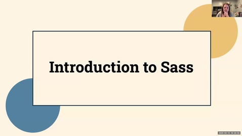 Thumbnail for WEB 2620 - Intro to Sass Basics