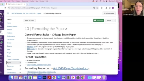 Thumbnail for entry Week 13: Formatting the Paper Lecture