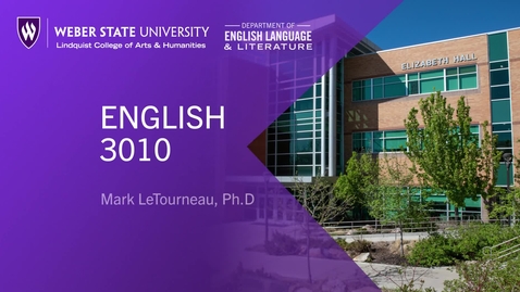 Thumbnail for ENGL 3010 VTL Fall 2022 23189