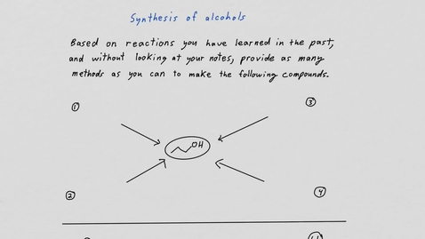Thumbnail for entry Note Mar 25, 2020 Synthesis of alcohols