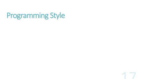 Thumbnail for CS1410 Mod1 5 programmingStyle