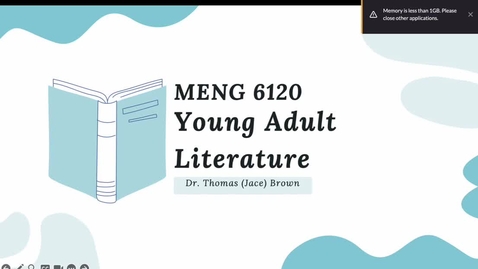 Thumbnail for MENG 6120  - Week 1 Lecture