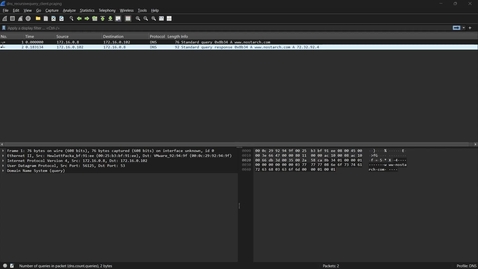 Thumbnail for DNS in Wireshark