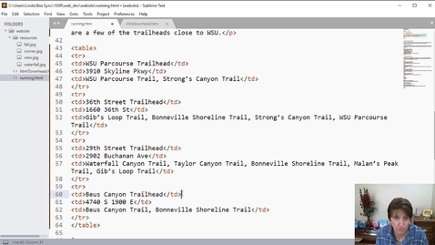 Thumbnail for Creating HTML tables