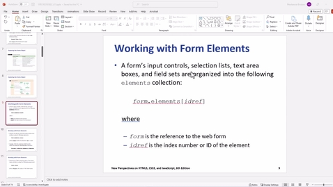 Thumbnail for 2 - Working with Form Elements &amp; Input Fields