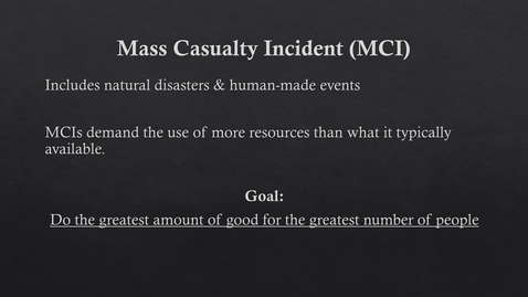 Thumbnail for Mass Casualty Incidents .mp4