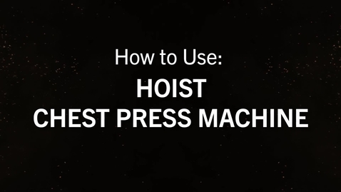 Thumbnail for entry Hoist Chest Press.mp4
